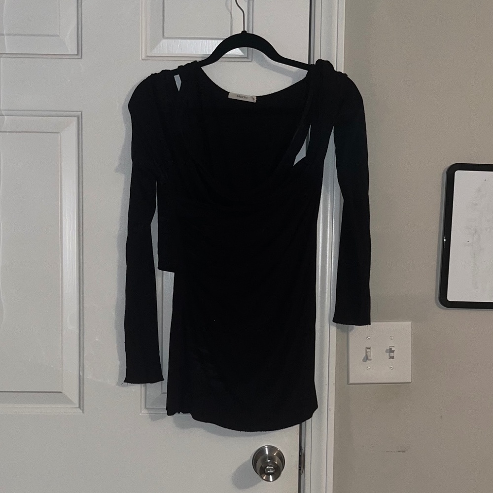 Bailey 44 Black Wrap Long Sleeved Shirt Size Large